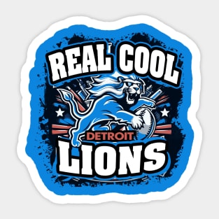 Real Cool Detroit Lions Fan Art Sticker